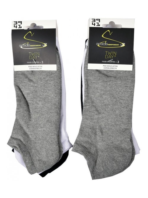 Meias Curtas Mulher TWINDAY - Pack de 6 - Kiabi Meias Curtas Mulher TWINDAY - Pack de 6 - Kiabi
