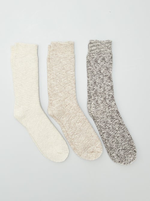 Meias de cano alto - lote de 3 - Kiabi
