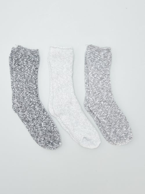 Meias de cano alto - lote de 3 - Kiabi