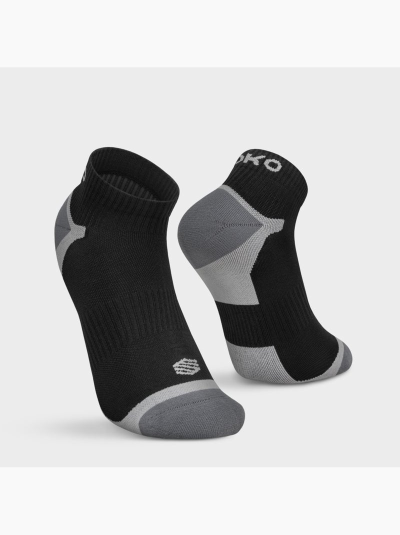 Meias de cano baixo para caminhada Preto - Kiabi