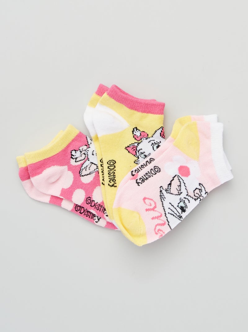 Meias de cano curto 'Maria' - Lote de 3 AMARELO - Kiabi