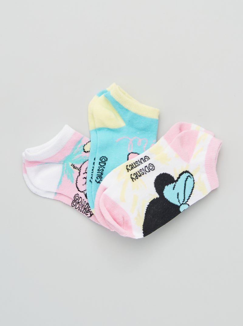 Meias de cano curto 'Minnie' - Lote de 3 Rosa - Kiabi