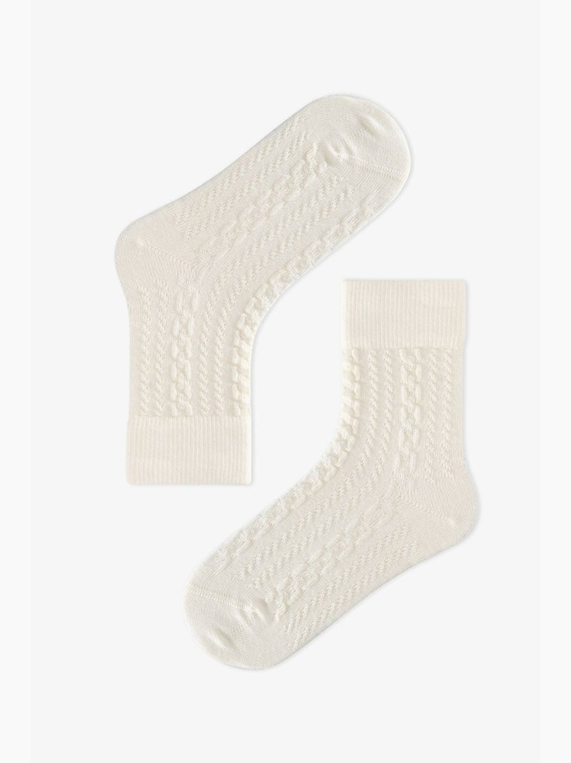 Meias de cano curto par marsmelov cutie bear menina penti Branco sujo - Kiabi