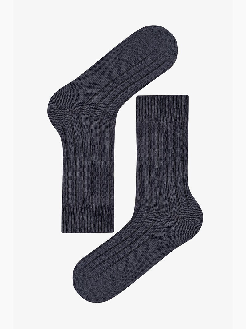 Meias de cano médio masculinas flex tone, par penti Azul-bege - Kiabi