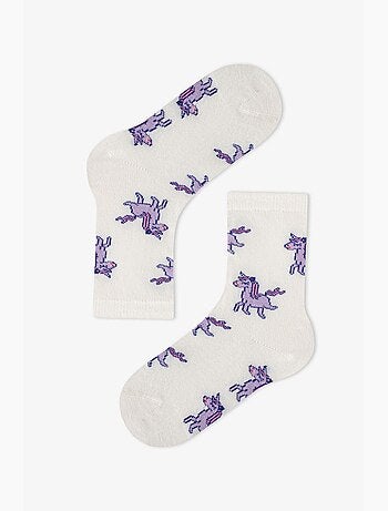 Meias de cano médio menina loving unicorn, par penti