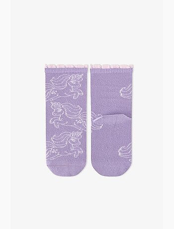 Meias de cano médio menina unicorn fantasy de algodão, 2 pares penti