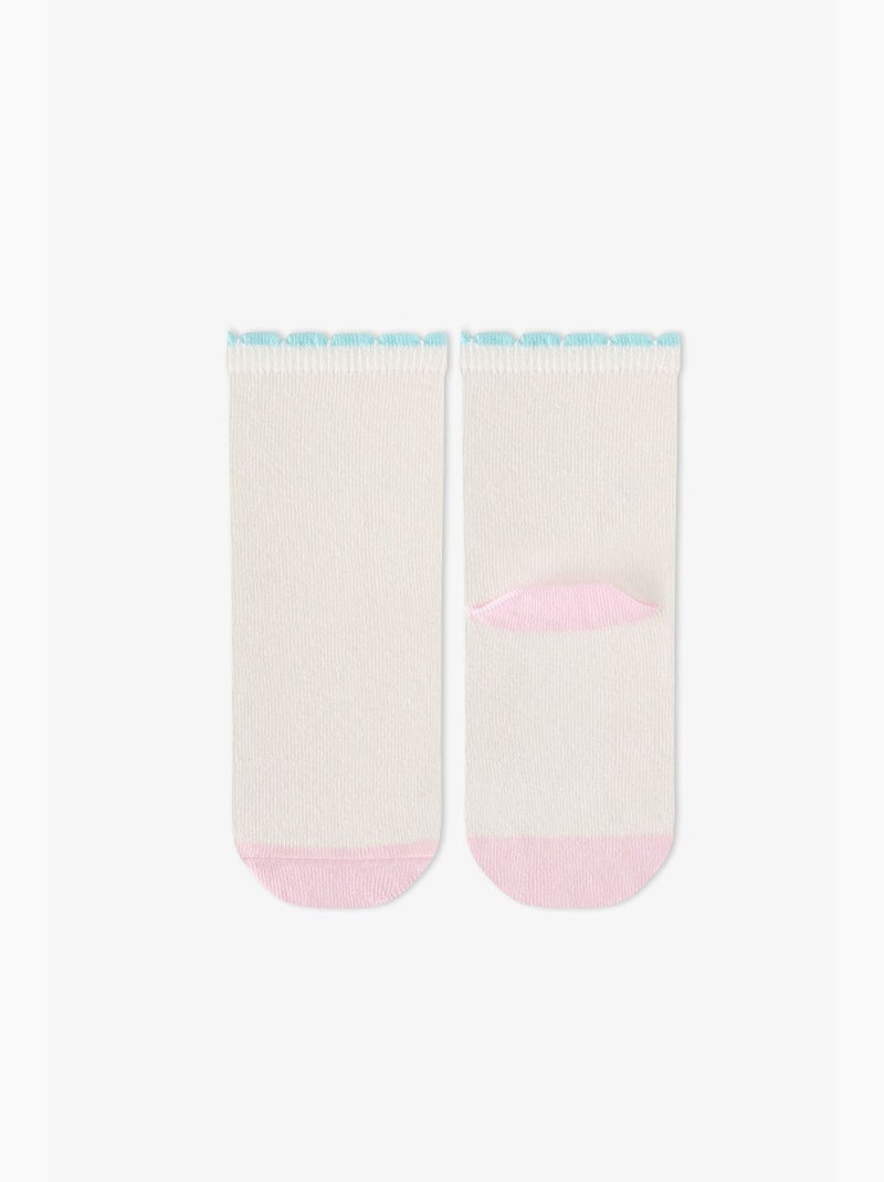 Meias de cano médio menina unicorn fantasy de algodão, 2 pares penti Lavanda - Kiabi