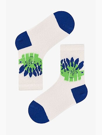Meias de cano médio para menino, 4 pares, com padrão de dragão e dinossauro penti