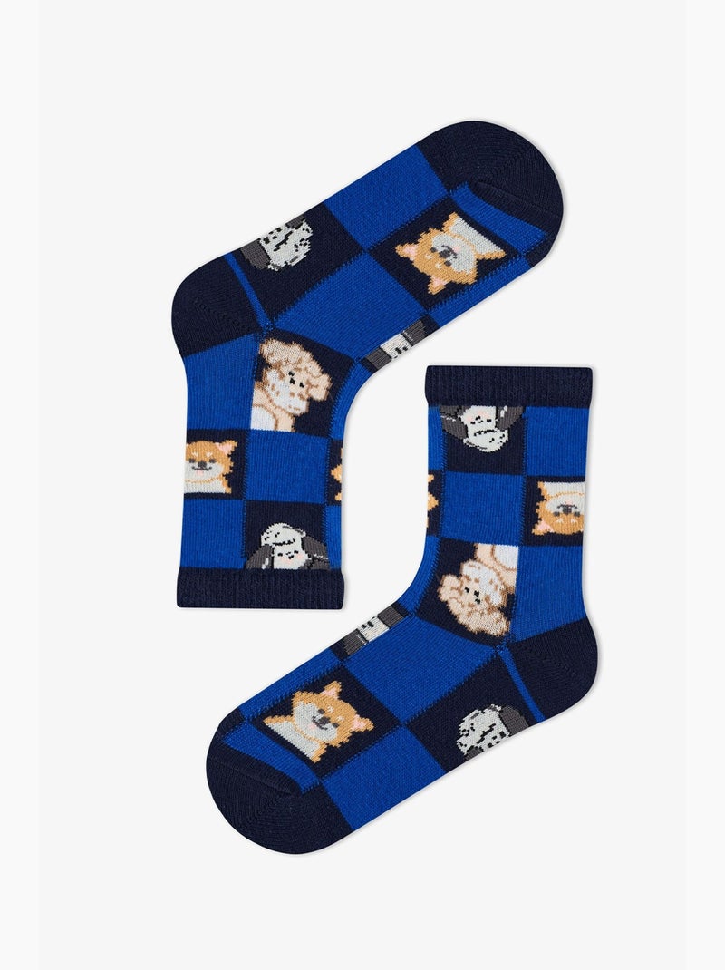 Meias de cano médio para menino the paw club par penti Azul-marinho - Kiabi
