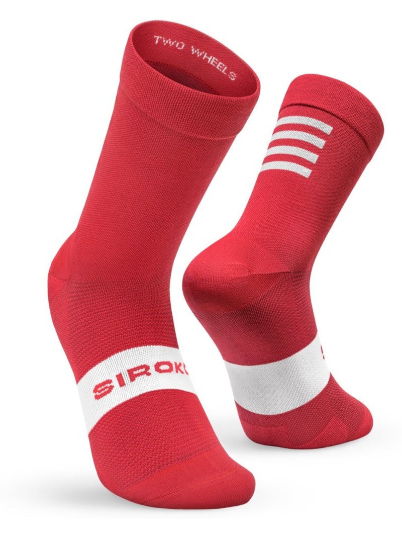 Meias de ciclismo Vermelho - Kiabi
