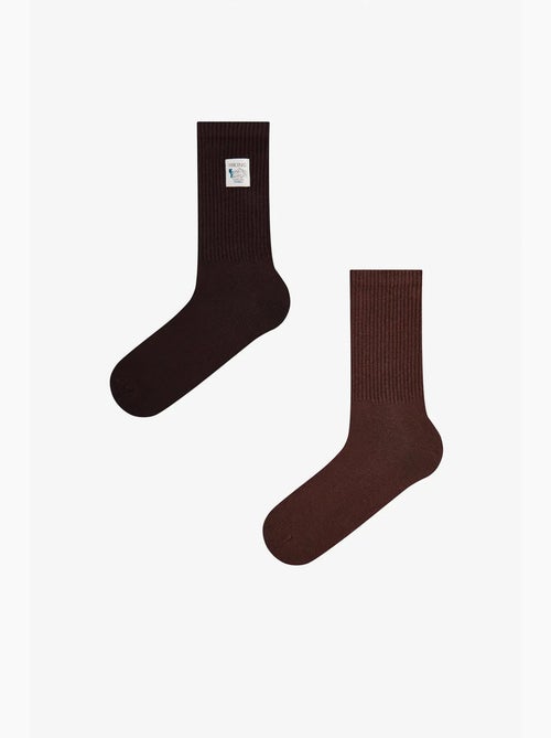 Meias de homem cano médio com slogan em contraste, par penti - Kiabi Meias de homem cano médio com slogan em contraste, par penti - Kiabi