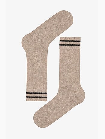 Meias de homem modern layer às riscas, par penti