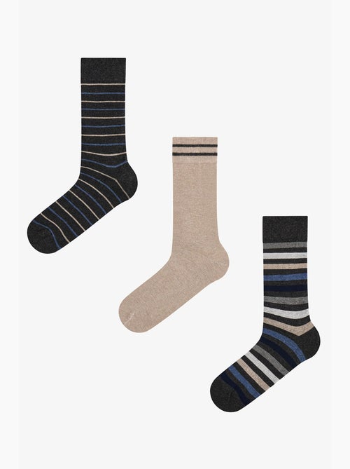 Meias de homem modern layer às riscas, par penti - Kiabi Meias de homem modern layer às riscas, par penti - Kiabi