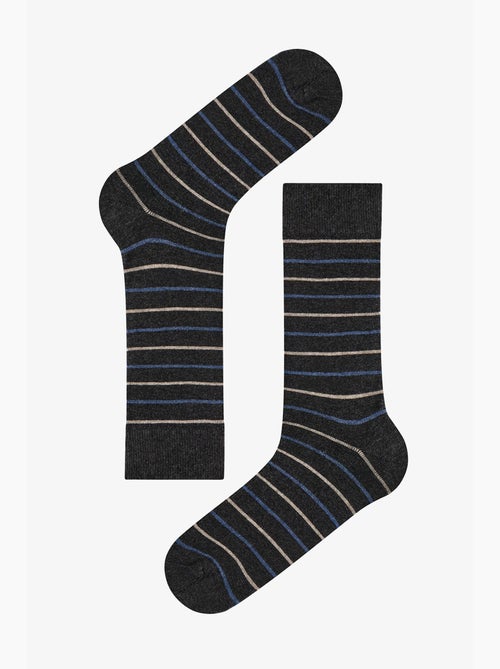 Meias de homem modern layer às riscas, par penti - Kiabi Meias de homem modern layer às riscas, par penti - Kiabi