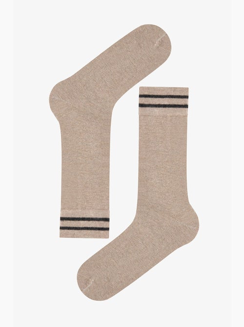Meias de homem modern layer às riscas, par penti - Kiabi Meias de homem modern layer às riscas, par penti - Kiabi