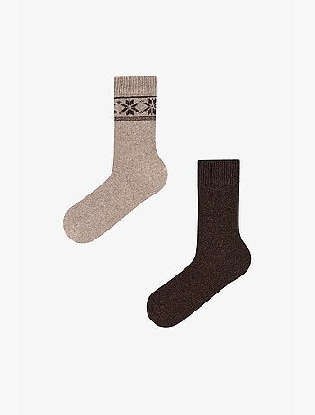 Meias de homem terra classic com padrão losango, par penti