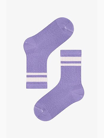 Meias de menina às riscas mist, pack de 2 penti