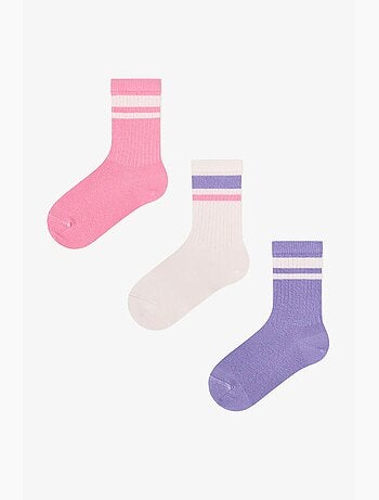 Meias de menina às riscas mist, pack de 2 penti