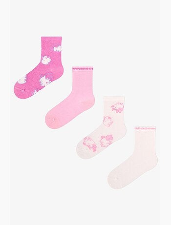 Meias de menina capycorn com padrão unicórnio, 2 pares penti