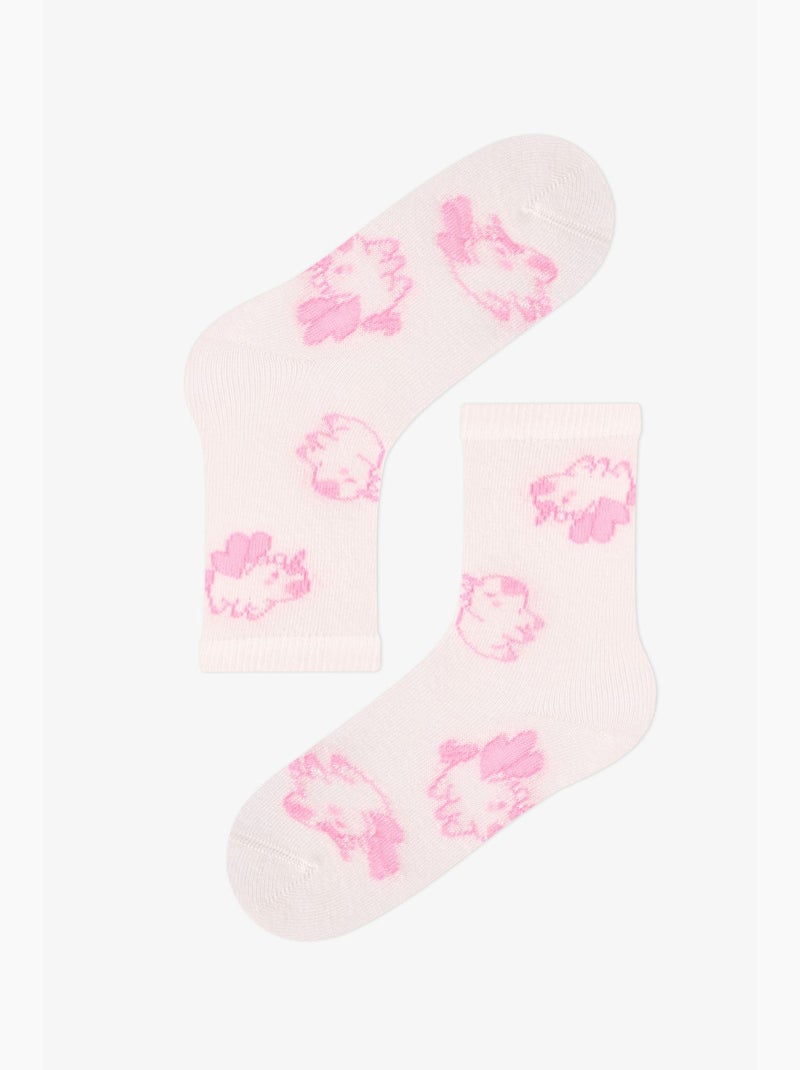 Meias de menina capycorn com padrão unicórnio, 2 pares penti Rosa - Kiabi