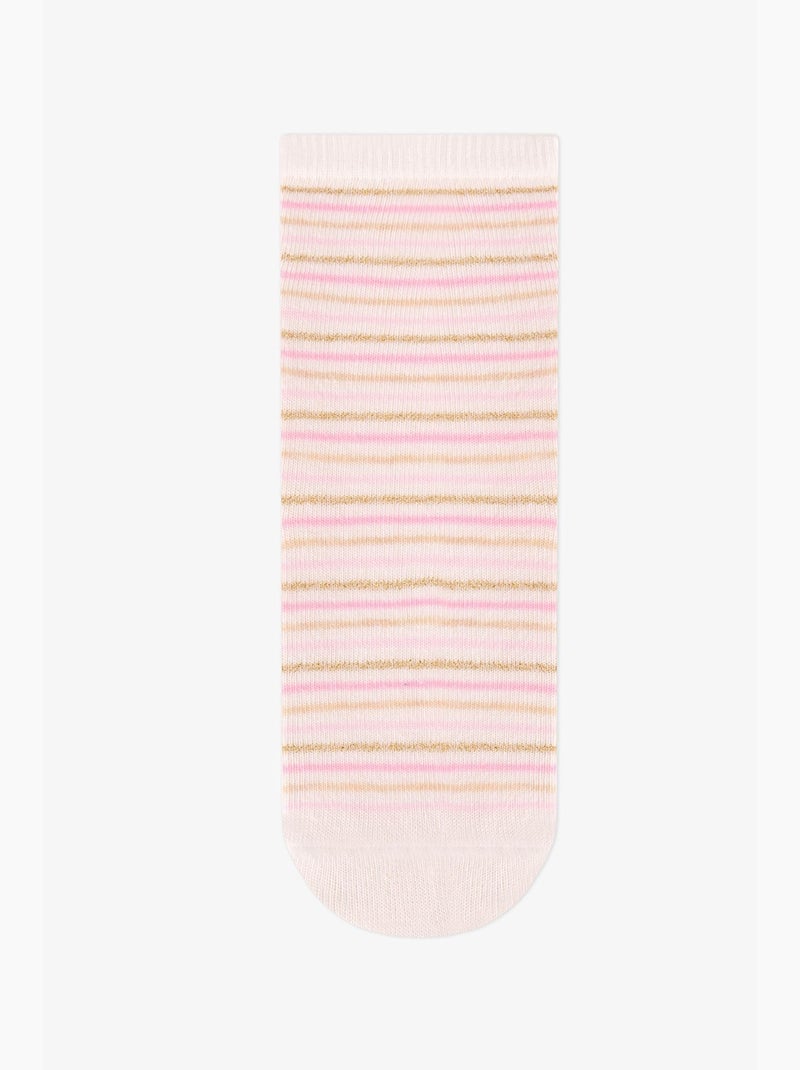 Meias de menina sparkle princess com padrão princesa, 2 pares penti Rosa/Branco - Kiabi