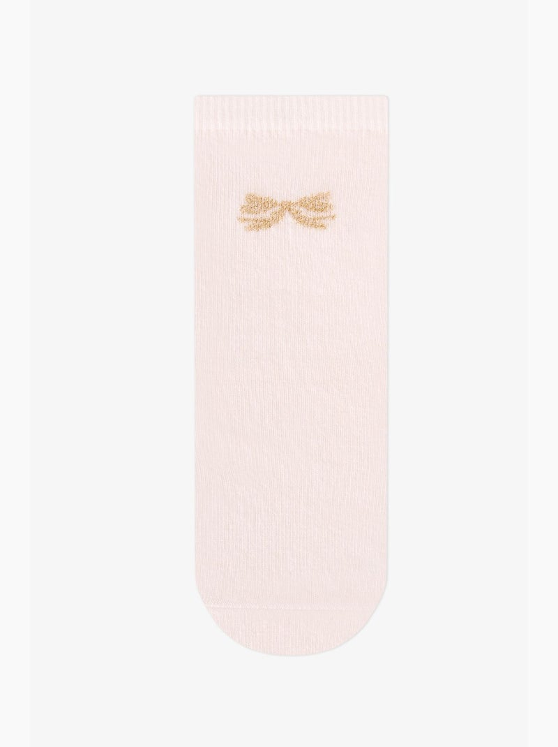 Meias de menina sparkle princess com padrão princesa, 2 pares penti Rosa/Branco - Kiabi