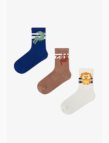 Meias de menino jungle animals, par penti