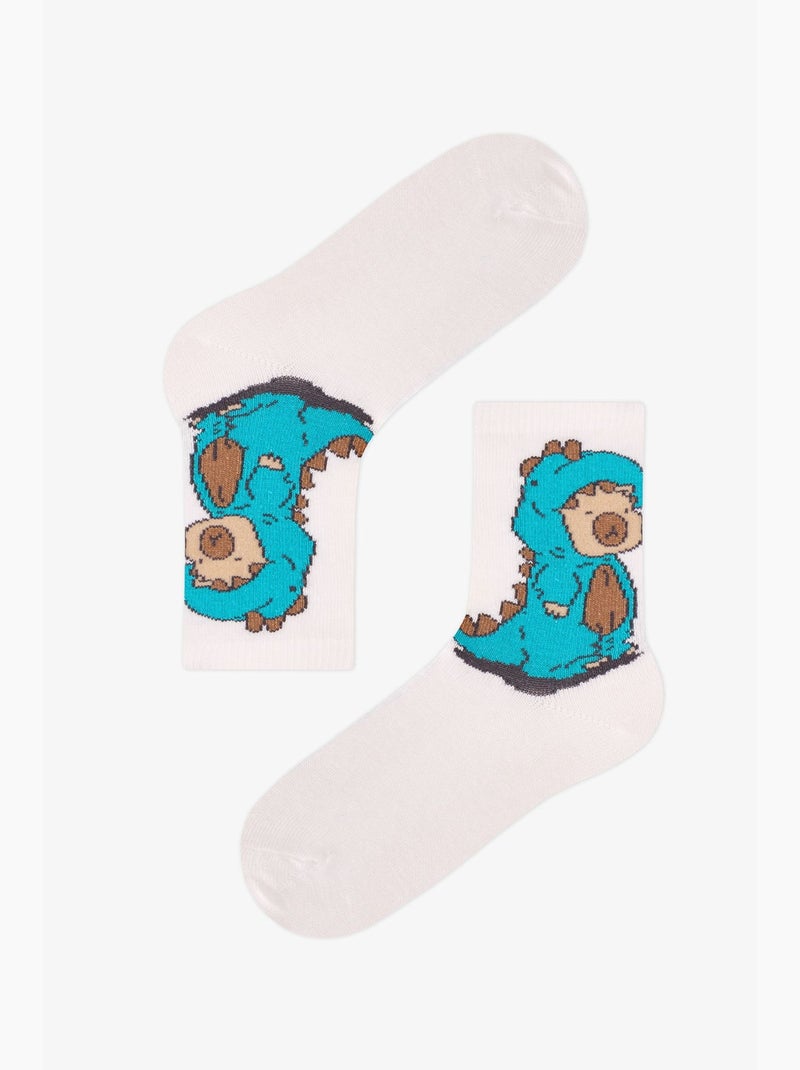 Meias de menino lovers às riscas, 2 pares penti Branco - Kiabi