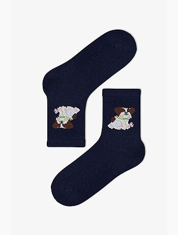 Meias de menino paws&play com padrão de cão, par penti