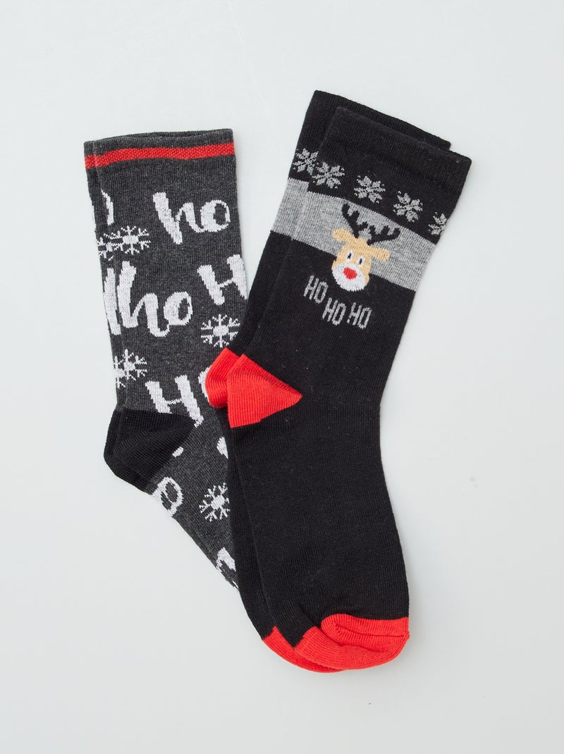 Meias de Natal  - Lote de 2 PRETO - Kiabi