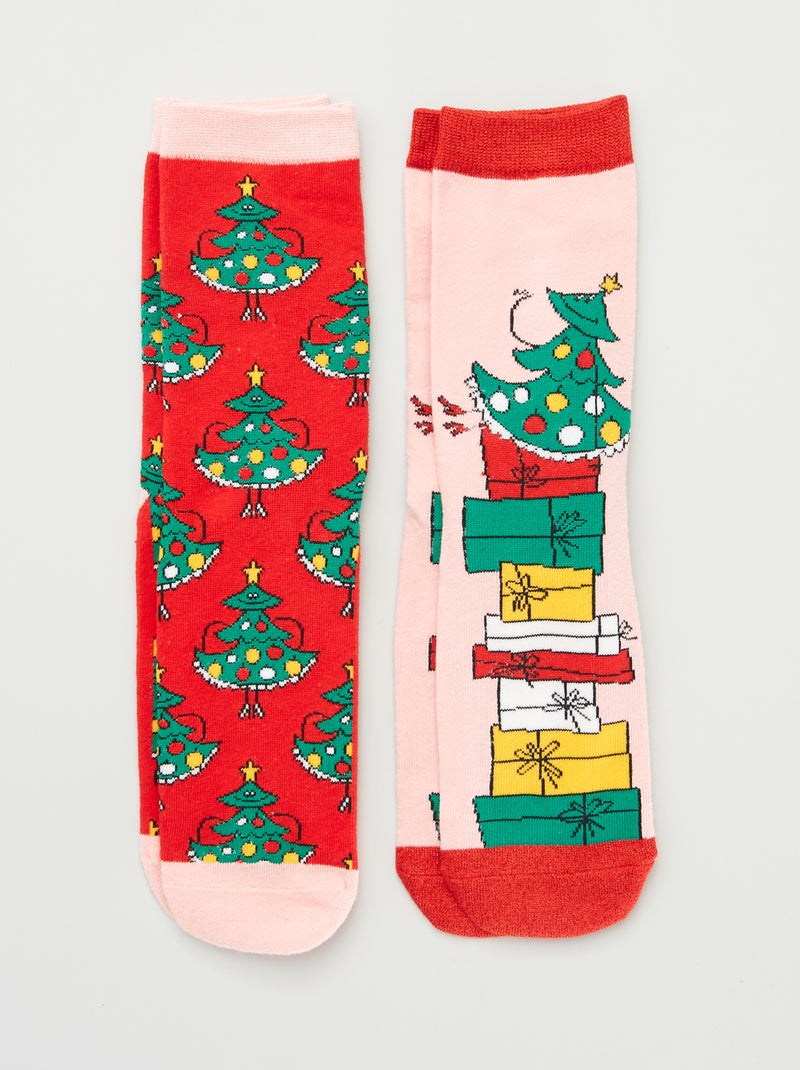Meias de Natal - Lote de 2 ROSA - Kiabi