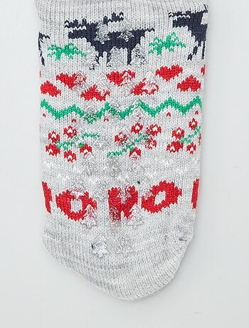 Meias de Natal forradas antiderrapantes