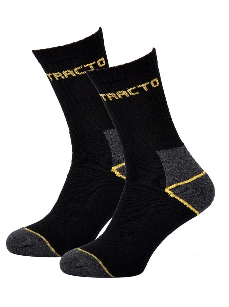 Meias de Trabalho TRACTO Homem Resistência Pro - Pack de 12 Preto - Kiabi