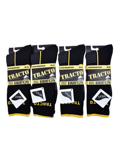 Meias de Trabalho TRACTO Qualidade Pro - Pack de 4 - Kiabi Meias de Trabalho TRACTO Qualidade Pro - Pack de 4 - Kiabi