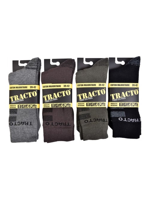 Meias de Trabalho TRACTO Qualidade Pro - Pack de 4 - Kiabi Meias de Trabalho TRACTO Qualidade Pro - Pack de 4 - Kiabi