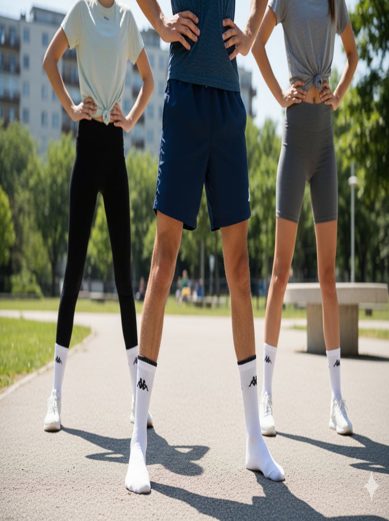 Meias Desportivas KAPPA CREW - Pack de 9 Pares Branco - Kiabi
