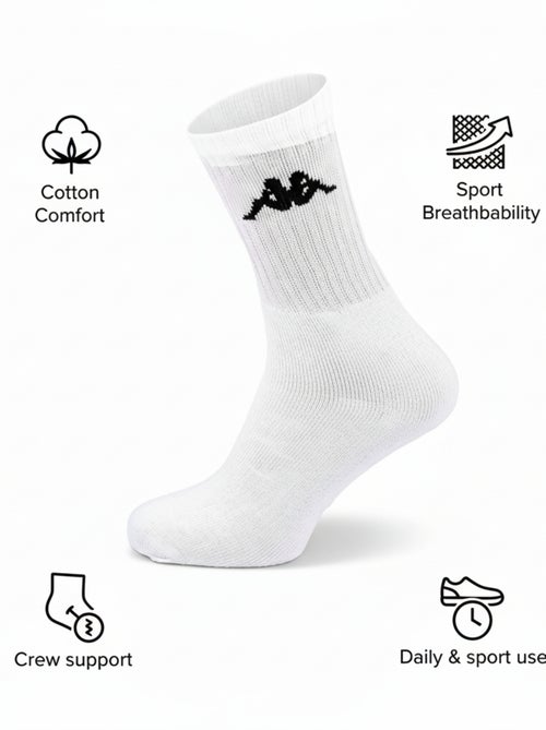 Meias Desportivas KAPPA CREW - Pack de 9 Pares - Kiabi Meias Desportivas KAPPA CREW - Pack de 9 Pares - Kiabi