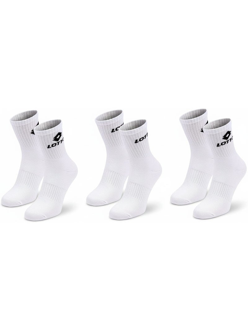 Meias desportivas lotto crew - pack de 6 pares Branco - Kiabi