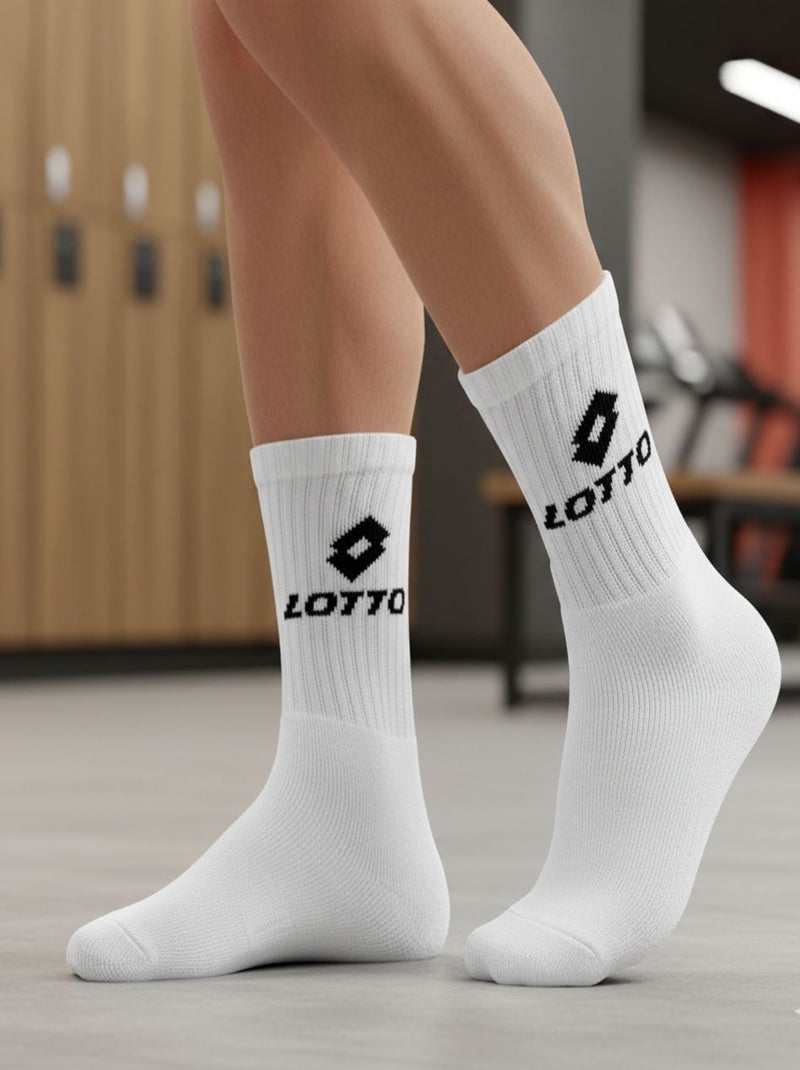 Meias Desportivas LOTTO CREW - Pack de 9 Pares Branco - Kiabi