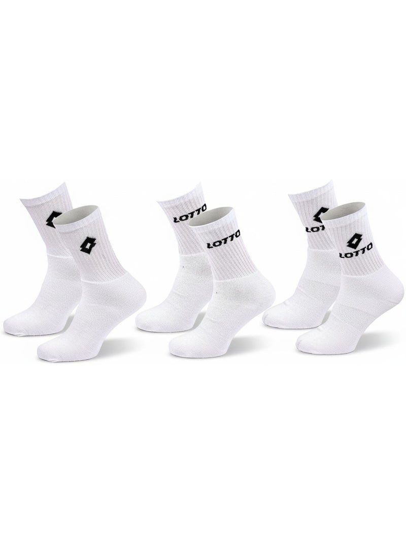 Meias Desportivas LOTTO CREW - Pack de 9 Pares Branco Preto - Kiabi