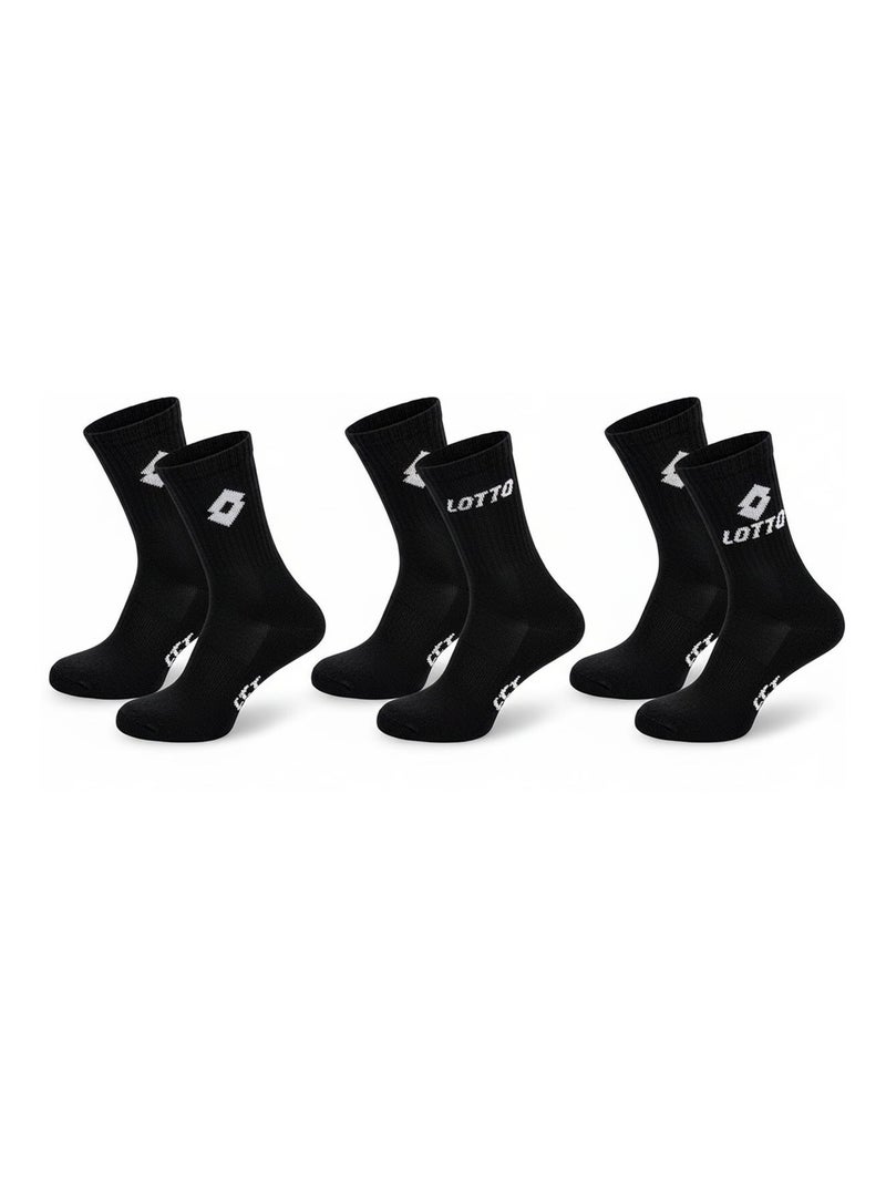 Meias Desportivas LOTTO CREW - Pack de 9 Pares Branco Preto - Kiabi