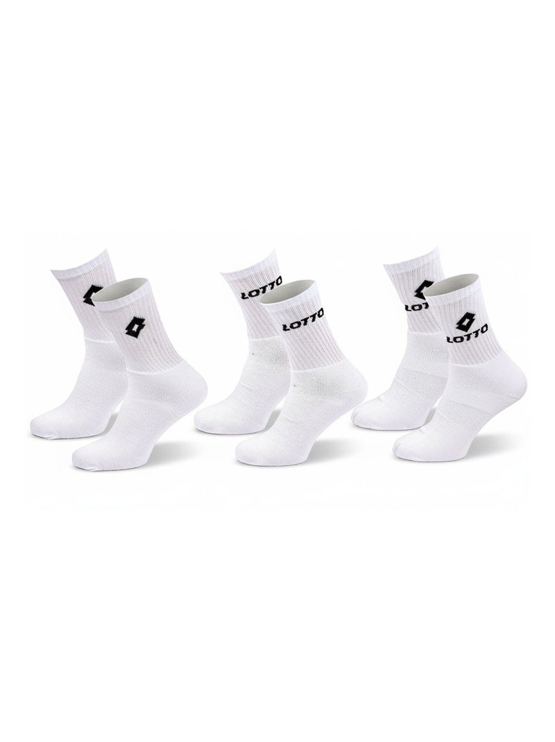 Meias Desportivas LOTTO CREW - Pack de 9 Pares Preto Branco - Kiabi