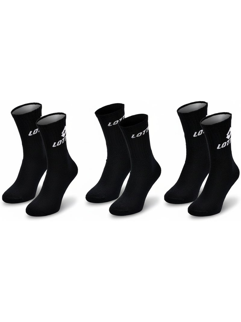 Meias Desporto LOTTO CREW - Pack de 3 Pares Preto - Kiabi