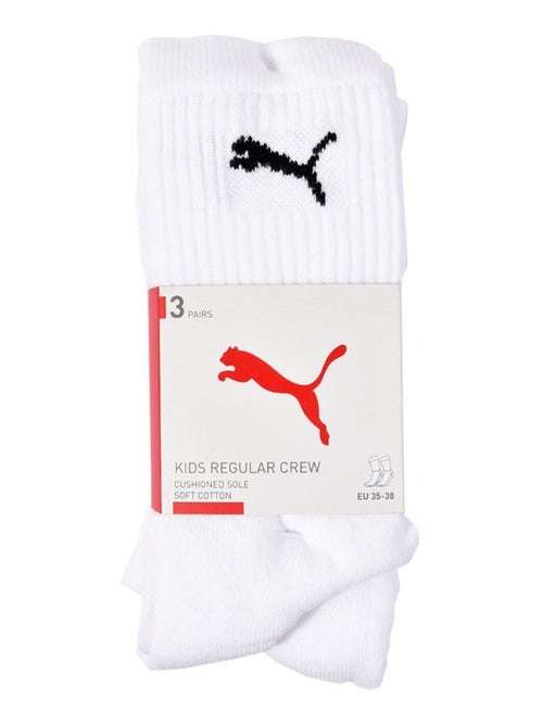 Meias Desporto PUMA Tennis CREW JUNIOR - Pack de 3 - Kiabi Meias Desporto PUMA Tennis CREW JUNIOR - Pack de 3 - Kiabi