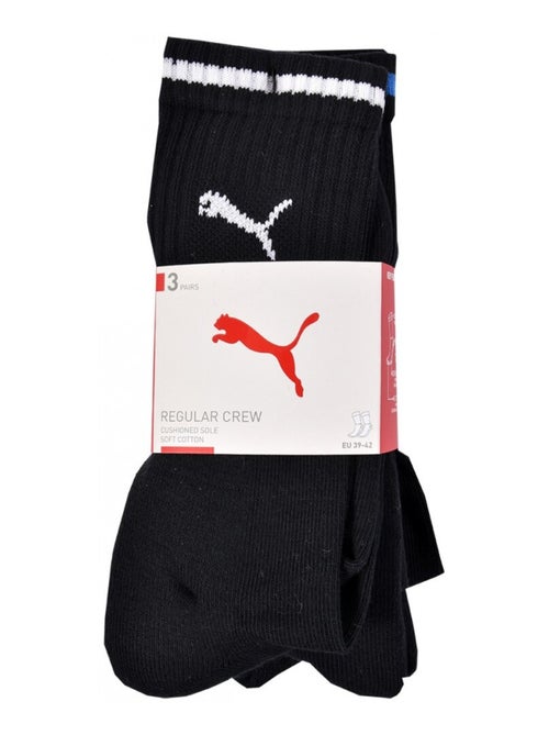 Meias Desporto PUMA Tennis CREW STRIPE - Pack de 3 - Kiabi Meias Desporto PUMA Tennis CREW STRIPE - Pack de 3 - Kiabi