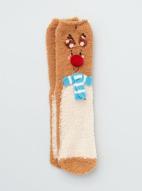Meias em malha peluche - Kiabi