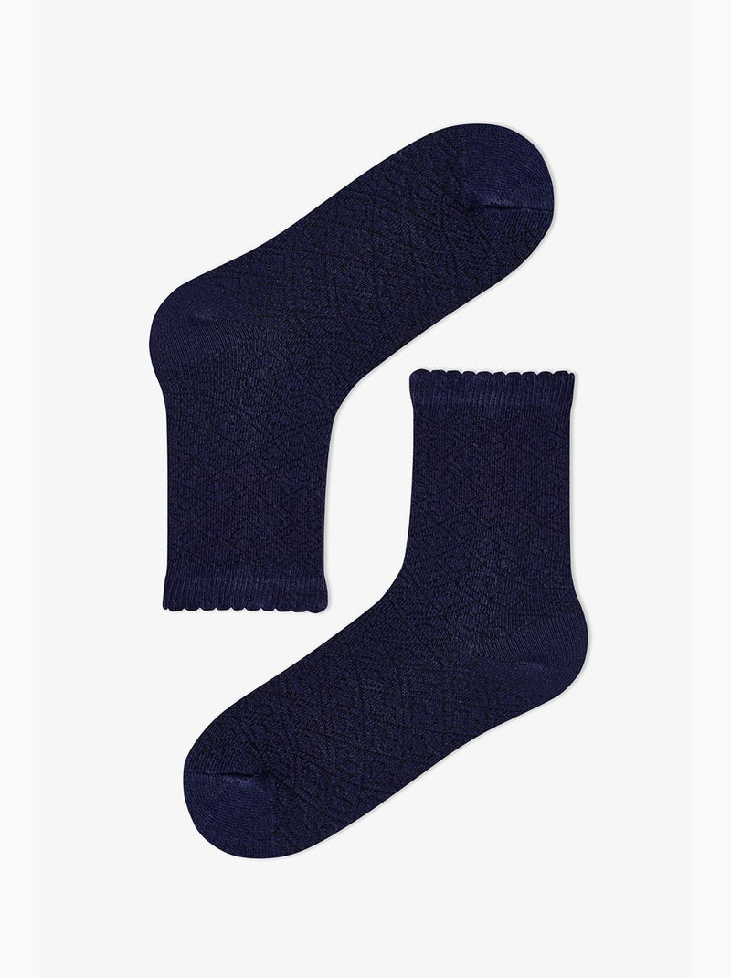 Meias essential colors menina, pack de 2 penti Azul-marinho - Kiabi
