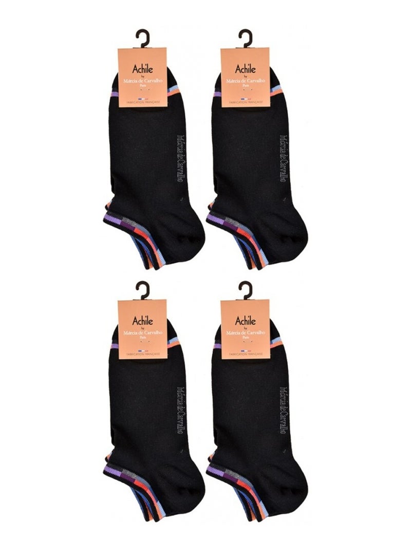 Meias homem ACHILE - Pack de 4 Preto - Kiabi