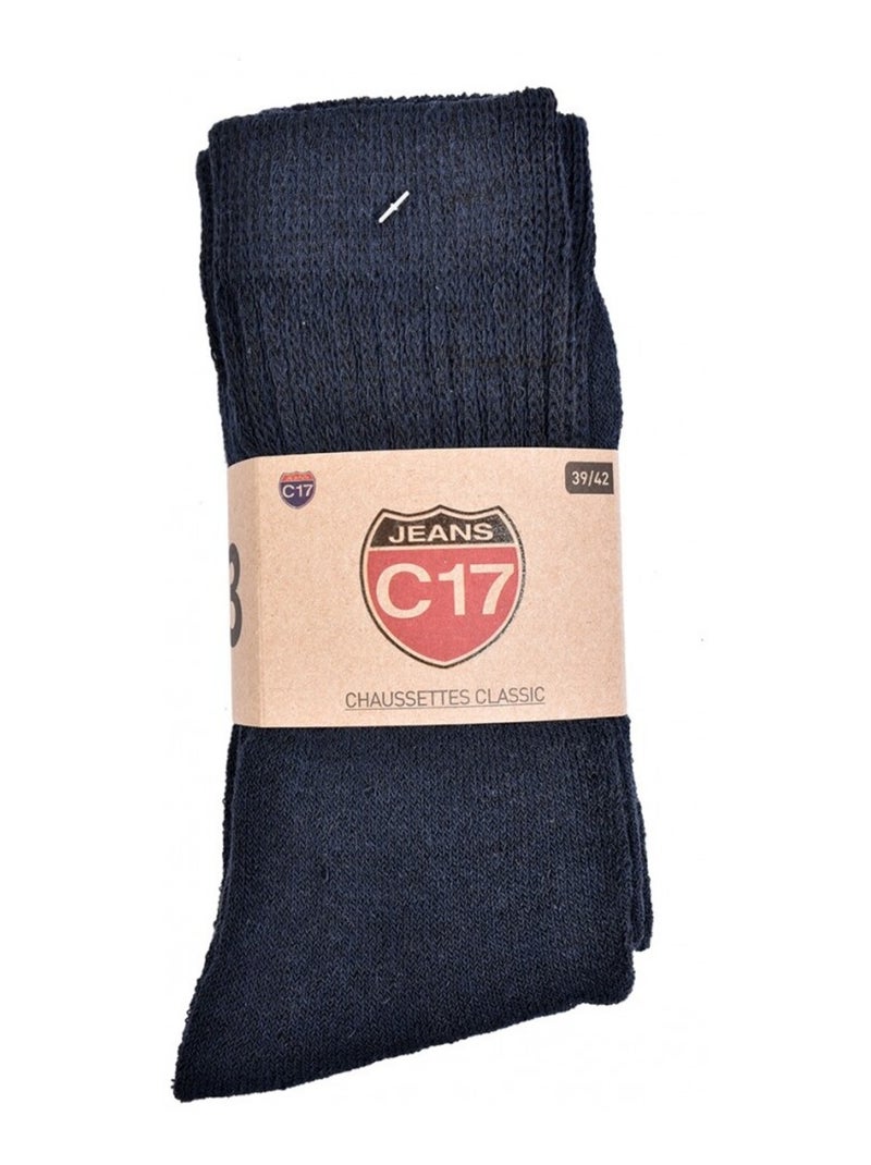 Meias homem C17 JEANS - Pack de 6 Azul-marinho - Kiabi