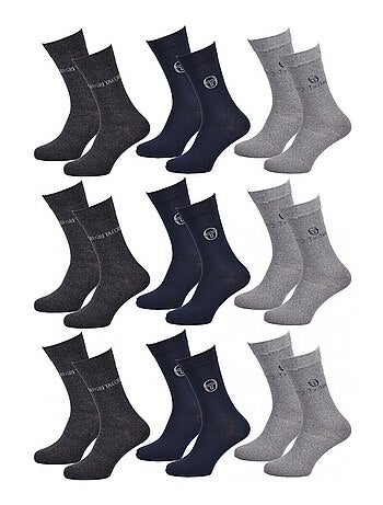 Meias homem clássicas sergio tacchini - pack de 9